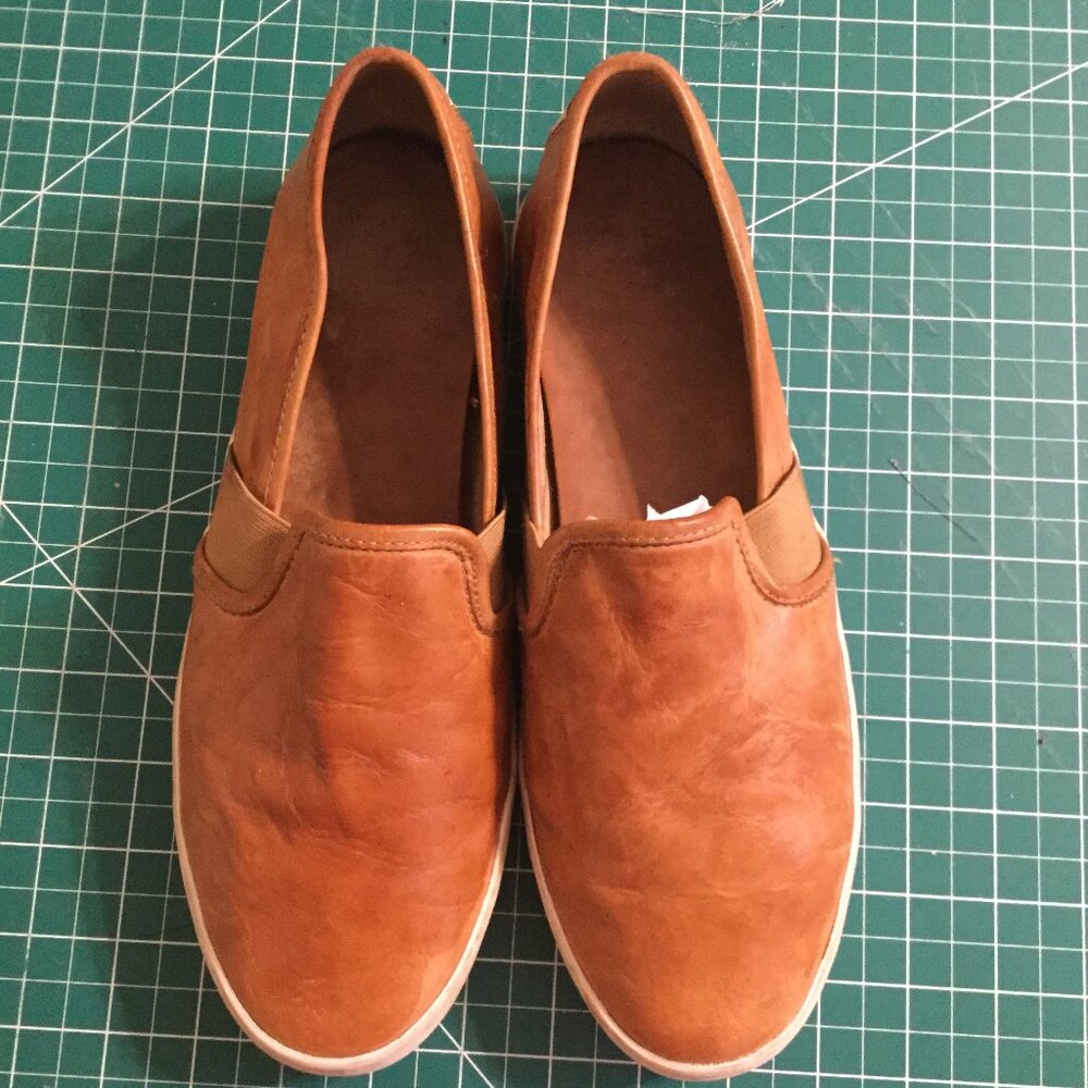 Frye leather upper casual shoes size 9 men's excellent used condition tan/brown
